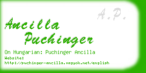 ancilla puchinger business card
